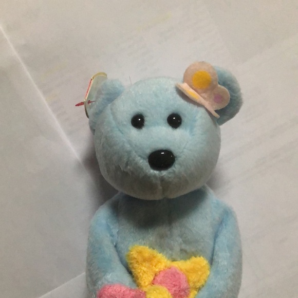 TY BEANIE blue bonnet bear 9” - Picture 3 of 4